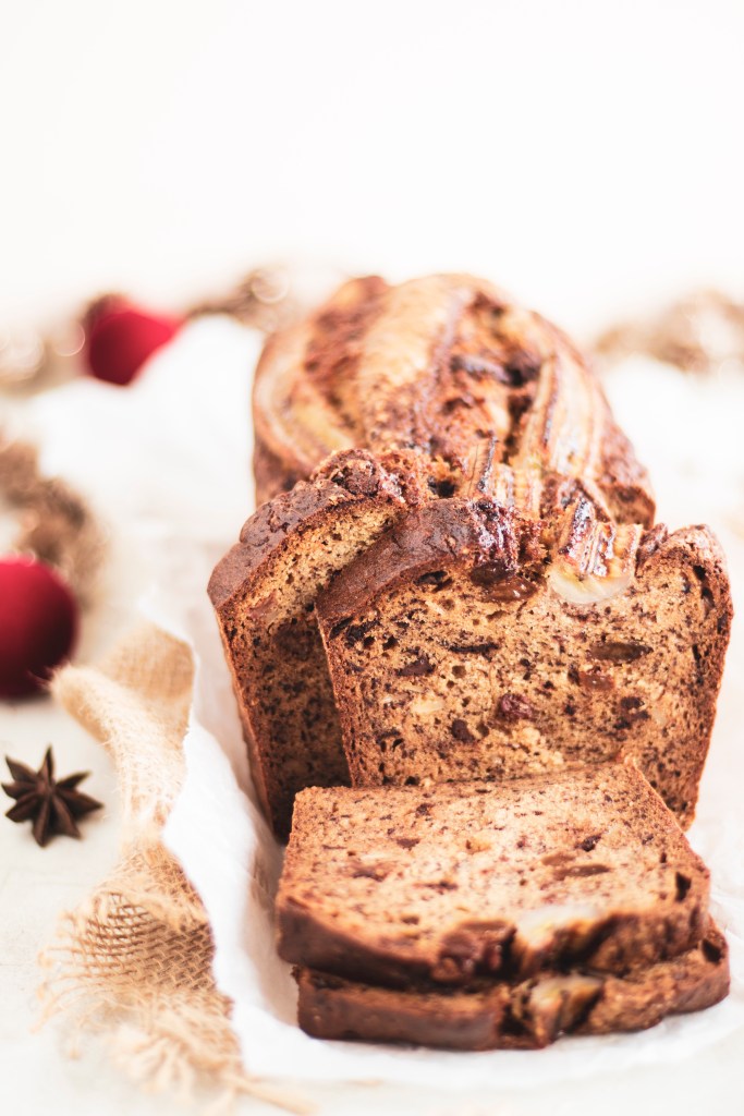 Banana Bread with honey, chocolate, raisins and all the goodness you'll love.