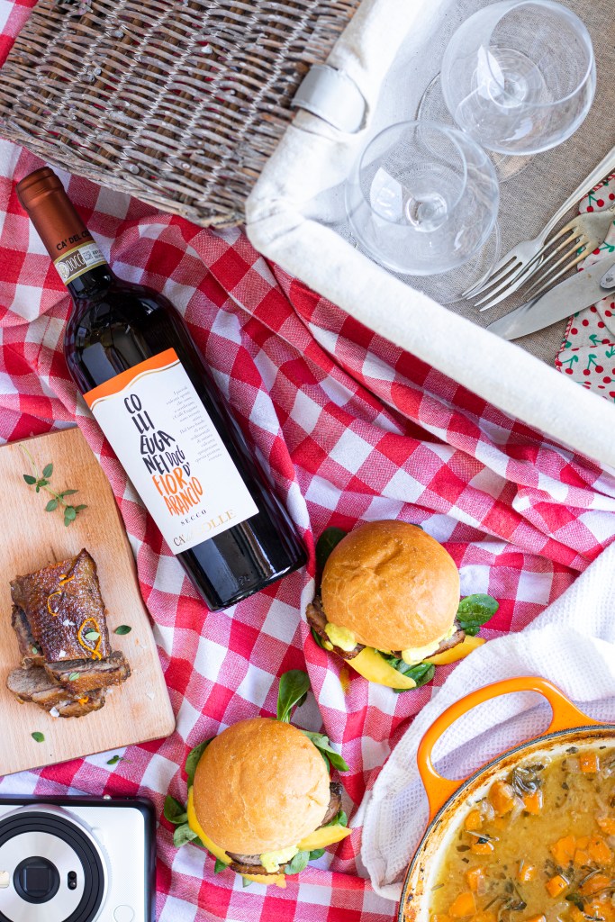 Burger d'oca al vino e maionese al mango